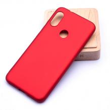 Силиконов калъф / гръб / TPU за Xiaomi Redmi Note 6 / Note 6 Pro - червен / мат