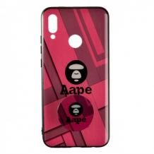 Луксозен силиконов калъф / гръб / TPU с Popsocket за Huawei P20 Lite