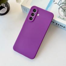 Силиконов калъф / кейс / за Samsung A56 - тъмнолилав гръб със защита за камерата