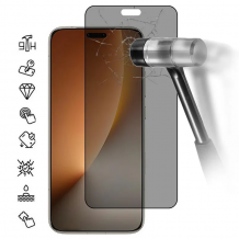 Privacy 5D full cover Tempered glass Full Glue screen protector Samsung A27 / Извит стъклен скрийн протектор Privacy с лепило от вътрешната страна за Samsung A27 - черен / прозрачен