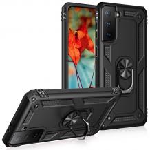 Силиконов гръб Spigen със стойка и магнитно захващане за Samsung S21 Plus – черен