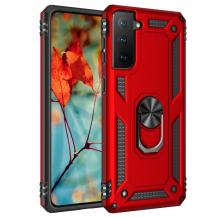 Силиконов гръб Spigen със стойка и магнитно захващане за Samsung S21 Plus – червен