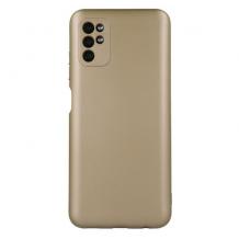 Силиконов калъф / гръб / TPU кейс Metallic Cover за Samsung S22 Ultra 5G - златист