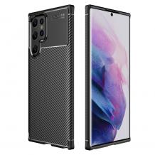 Луксозен силиконов калъф / кейс / TPU Auto Focus за Samsung S22 Ultra 5G- черен / Carbon