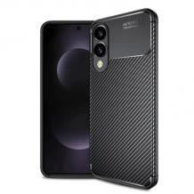 Луксозен силиконов калъф / кейс / TPU Auto Focus за Samsung S25 Edge - черен / Carbon