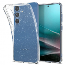 Луксозен силиконов калъф / кейс / Crystal Case TPU за Samsung S25 - прозрачен / брокат