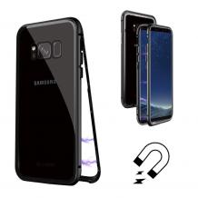 Магнитен калъф Bumper Case 360° FULL за Samsung S8 G950 - прозрачен / черна рамка