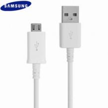 Оригинален USB кабел за зареждане и пренос на данни за Samsung A10 - бял