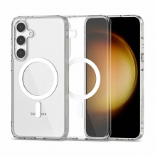 Силиконов калъф / гръб / Clear Case MagSafe за Samsung S24 Plus - прозрачен