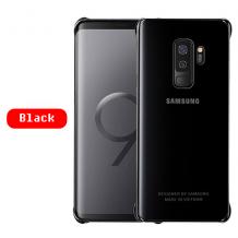 Оригинален твърд гръб Clear Cover за Samsung S9 Plus G965 - прозрачен със тъмно сив кант