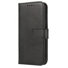 Луксозен кожен калъф Magnet Book със стойка за Samsung A15 - черен