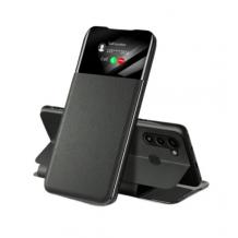 Луксозен кожен калъф Smart View Cover за Xiaomi Redmi 10A - черен