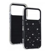 Луксозен силиконов калъф / кейс / Colorful Case TPU за Samsung A16 - черен с камъни