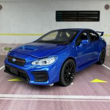 Метална кола с отварящи се врати капаци светлини и звуци Subaru Impreza 1:32