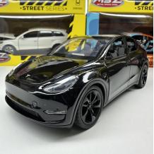 Метална кола с отварящи се врати светлини и звуци Tesla Model Y - 1:24