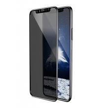 3D full cover Tempered Glass Screen Protector Baseus Anti-peeping Apple iPhone XS Max / Извит стъклен скрийн протектор Baseus Anti-peeping за Apple iPhone XS Max - черен
