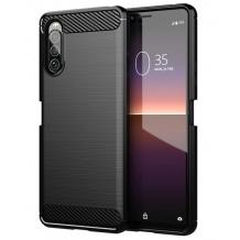 Силиконов калъф / гръб / TPU за Sony Xperia 5 III - черен / carbon