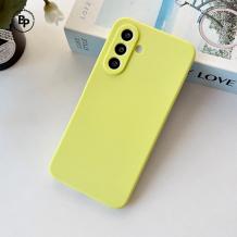 Силиконов калъф / гръб / кейс за Samsung A16 Yellow - жълт кейс със защита за камерата