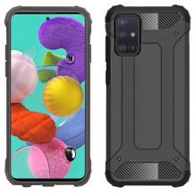 Силиконов гръб TPU кейс Spigen Hybrid с твърда част за Samsung A52 5G - сив