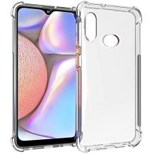 Удароустойчив силиконов калъф за Samsung A10s - прозрачен