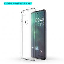 Ултра тънък силиконов калъф / гръб / TPU Ultra Thin за Samsung A11 – прозрачен