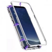 Магнитен калъф Bumper Case 360° FULL за Samsung A20s - прозрачен / сребриста рамка