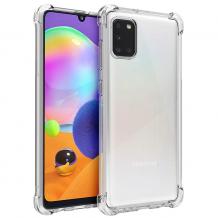 Удароустойчив силиконов калъф / гръб / TPU за Samsung A31 - прозрачен