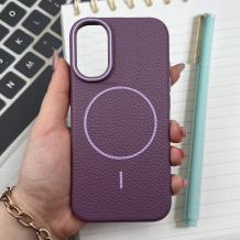 Луксозен гръб / кейс / Syndee Case с безжично зареждане MagSafe за Samsung A56 5G - лилав