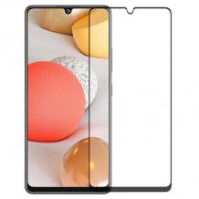9D full cover Tempered glass screen protector за Samsung A42 / Извит стъклен скрийн протектор за Samsung A42 - черен