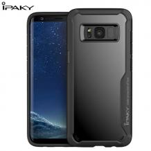 Оригинален луксозен твърд гръб със силиконов кант IPAKY за Samsung S8 Plus G955 - прозрачен