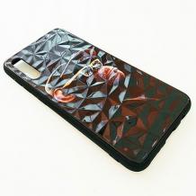 Луксозен твърд гръб 3D за Samsung A50/A30s/A50s - маймуна / черна призма