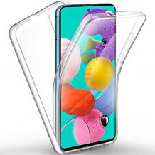 Силиконов калъф / гръб / TPU 360° за Samsung S20 Plus - прозрачен / 2 части / лице и гръб