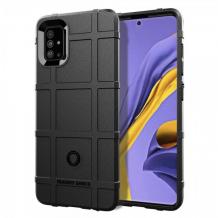 Оригинален силиконов калъф / гръб / Rugged Shield TPU Case за Samsung A51 - черен
