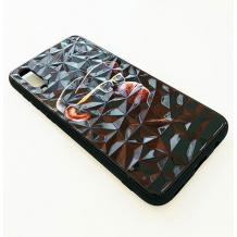 Луксозен твърд гръб 3D за Huawei P20 - маймуна / черна призма