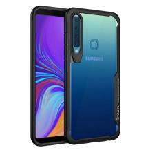 Луксозен твърд гръб IPAKY за Samsung A9 A920F 2018 - прозрачен / силиконов черен кант