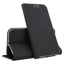 Луксозен кожен калъф Flip тефтер Vennus за Huawei P30 Pro - черен / carbon