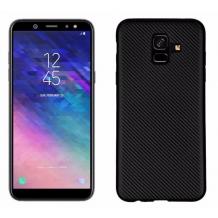 Силиконов калъф / гръб / TPU за Samusng J4 Plus 2018 - черен / Carbon