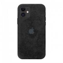 Оригинален гръб Leather Alcantara Case за Apple iPhone 11 Pro Max 6.5'' - Черен