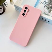 Силиконов калъф / гръб / кейс за Samsung A37 Baby Pink - светлорозов кейс със защита за камерата