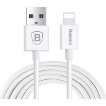 Оригинален USB кабел BASEUS за зареждане и пренос на данни 2в1 2m за Apple iPhone 7 / iPhone 8 / iPhone 7 Plus / iPhone 8 Plus / iPhone X - бял