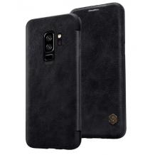 Луксозен кожен калъф Flip тефтер Nillkin QIN Series за Samsung S9 Plus G965 - черен