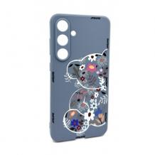 Силиконов калъф / гръб / TPU кейс за Samsung A05s - мече с цветя син