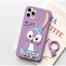 Силиконов калъф / гръб / TPU 3D за Apple iPhone 11 6.1' - Cartoon Duffy Rabbit / лилав