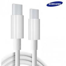 Оригинален USB кабел за зареждане и пренос на данни за Samsung A52 / A52 5G Type-C към Type-C - бял