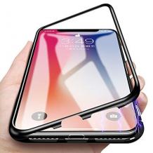 Магнитен калъф Bumper Case 360° FULL за Samsung S24 Ultra - прозрачен / черна