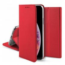 Кожен калъф Magnet Book със стойка за Xiaomi Redmi Note 11 Pro 4G / Note 11 Pro 5G - червен