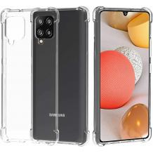 Удароустойчив силиконов калъф / гръб / TPU за Samsung A42 - прозрачен