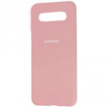 Оригинален гръб Silicone Cover за Samsung S10 - розов
