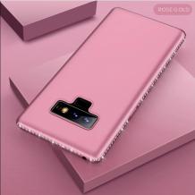Луксозен силиконов калъф / гръб / TPU с камъни за Samsung Note 9 - Rose Gold