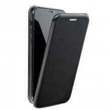 Кожен калъф Flip тефтер Flexi Elegance със силиконов гръб за Samsung A21s - черен